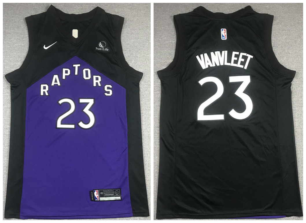 Men's Toronto Raptors #23 Fred Vanvleet Purple And Black NBA Stitched Jersey Men's Toronto Raptors #23 Fred Vanvleet Purple And Black NBA Stitched Jersey